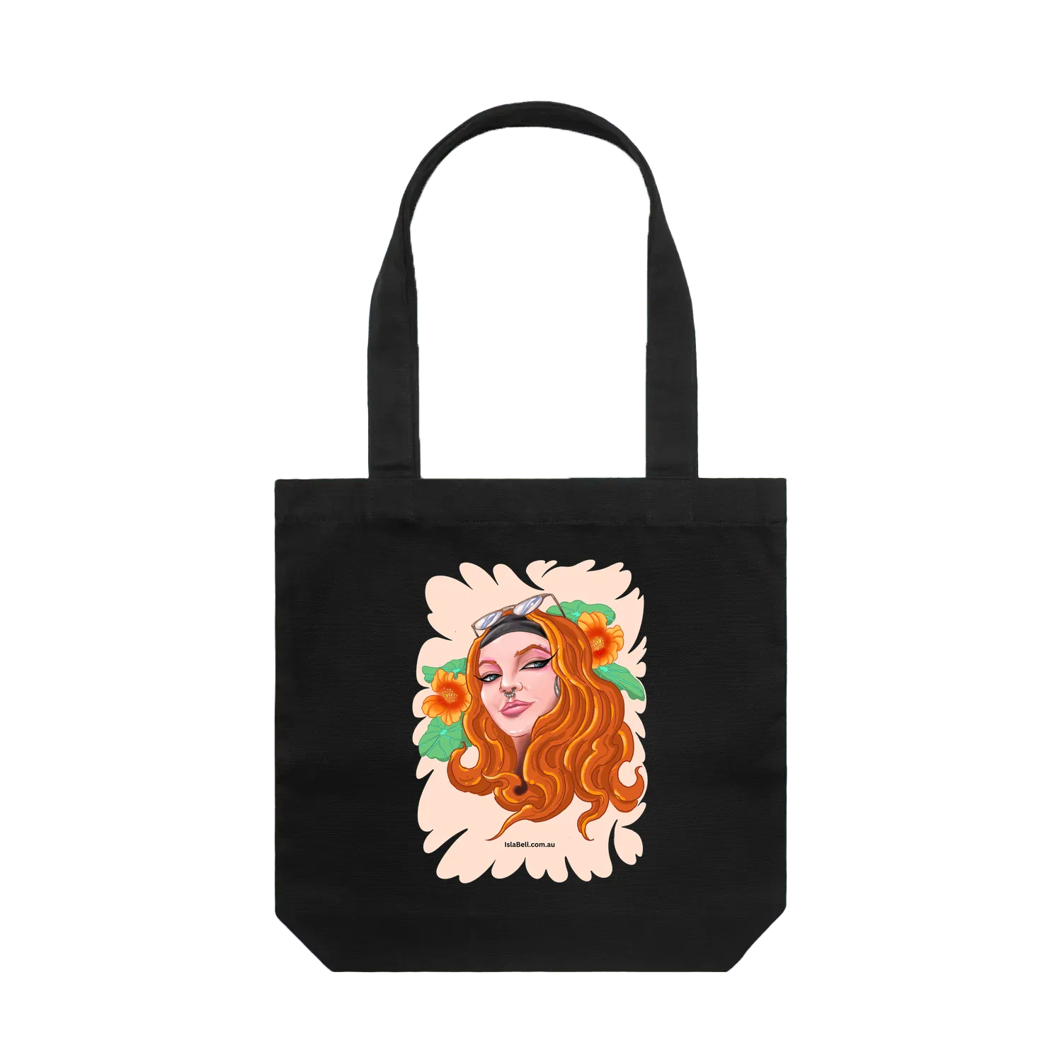 Black front flat lay